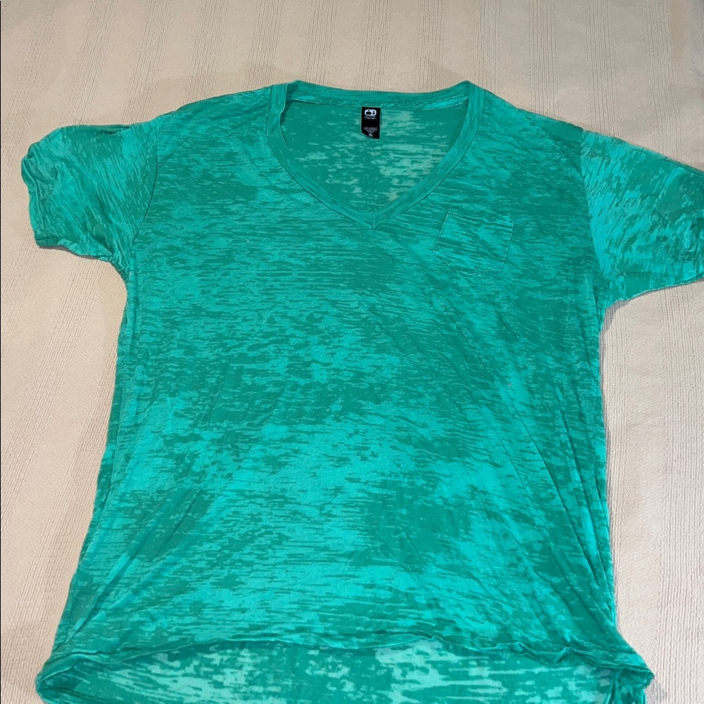 Alternative Green V-Neck Tee
